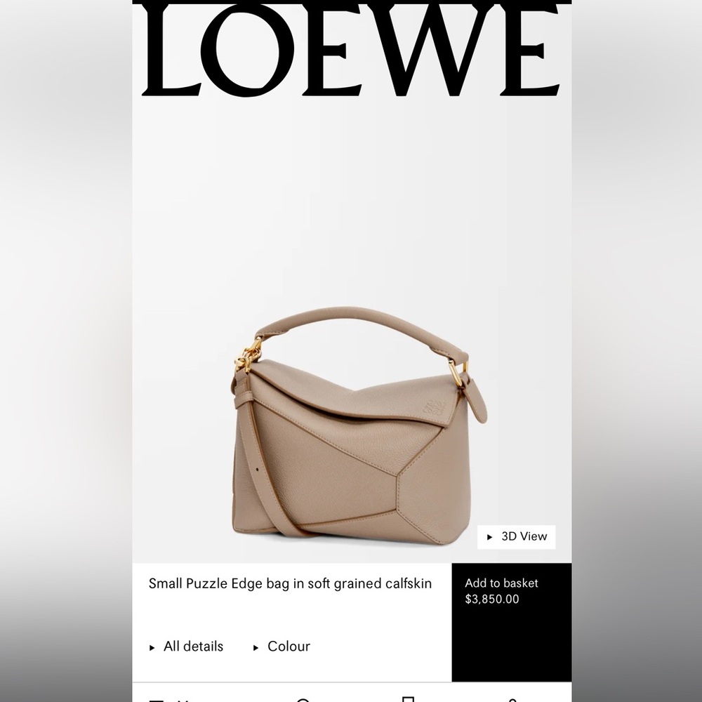 Loewe Puzzle Bag in Sand 🧩